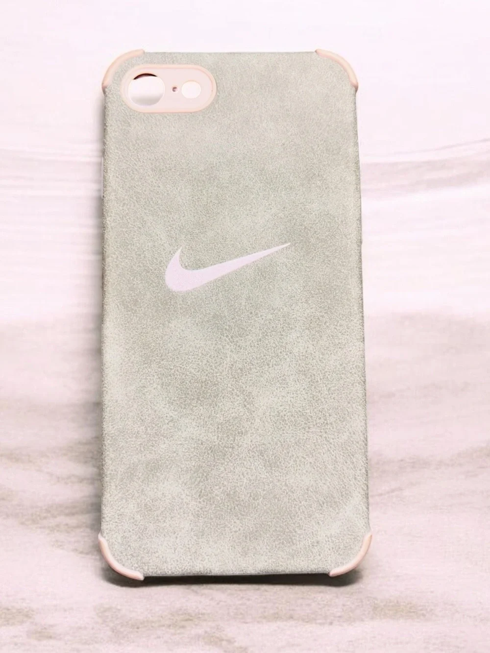 Light Pink Suede-Style Phone Case for Se/7/8